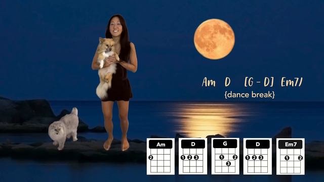 Dancing in the Moonlight // Beginner Ukulele Play-Along + Visual Tutorial смотреть онлайн