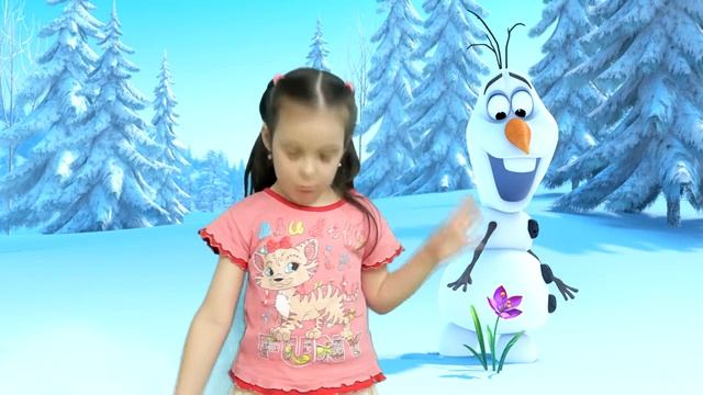 Весенняя пальчиковая игра на английском языке. Spring Fingerplays 5 Little Snowmen