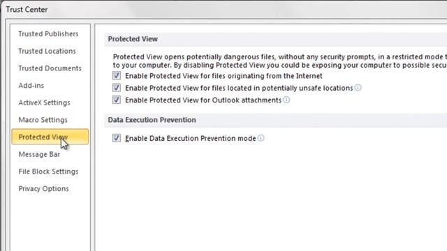 Protected View in Office 2010 смотреть онлайн