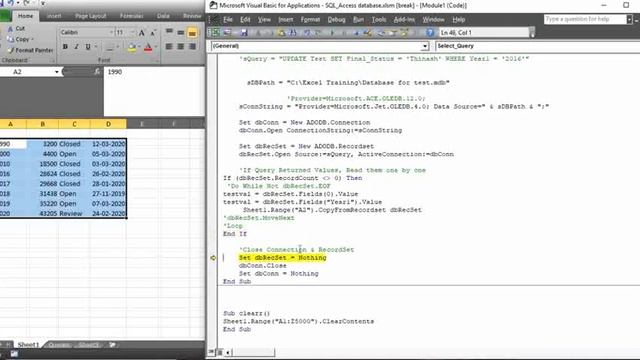 SQL basics, Excel to MS access database - Insert/ update/ delete смотреть онлайн