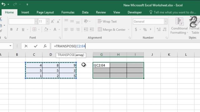 How to Transpose Matrix in Excel смотреть онлайн
