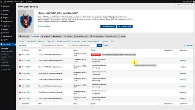 WPCerber un plugin de seguridad para WordPress смотреть онлайн
