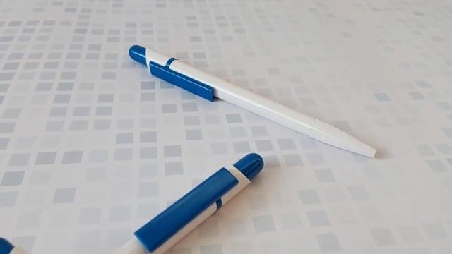 Промо-ручки под нанесение Mir белые с синим смотреть онлайн