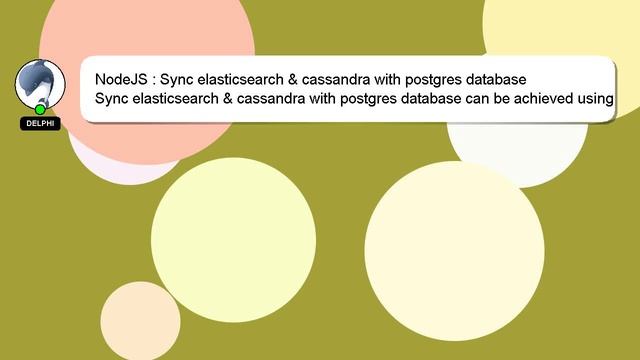 NodeJS : Sync elasticsearch & cassandra with postgres database смотреть онлайн