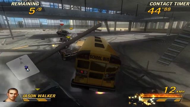 FlatOut 2 - Gameplay | Single Derby, Skyscraper | car: School Bus смотреть онлайн