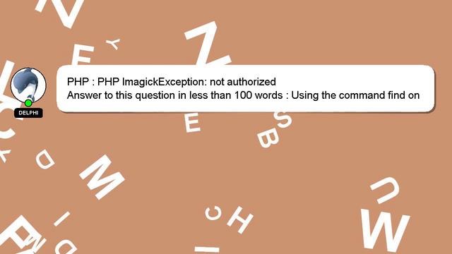 PHP : PHP ImagickException: not authorized смотреть онлайн