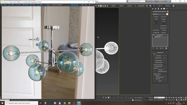 Потолочная люстра Ascot. 3ds Max. Corona/Vray. 3ddd