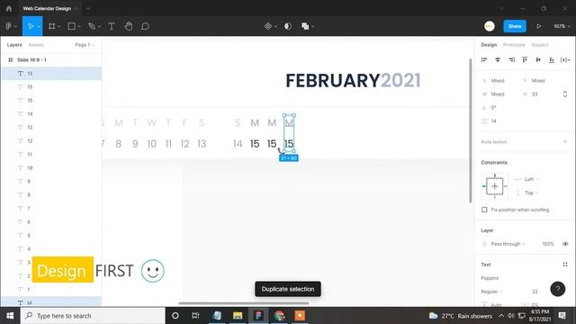 Web Calendar Design in Figma | Web Design in Figma | Advance Tutorial of Figma смотреть онлайн