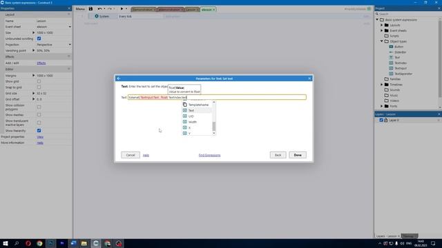 Construct 3 | Основные системные выражения