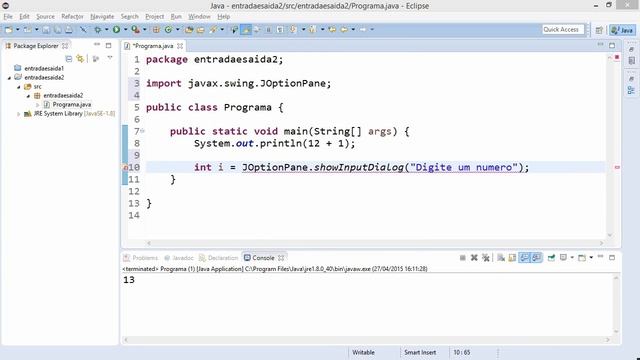 Resumindo Java 04. Entrada e saída 2: int смотреть онлайн