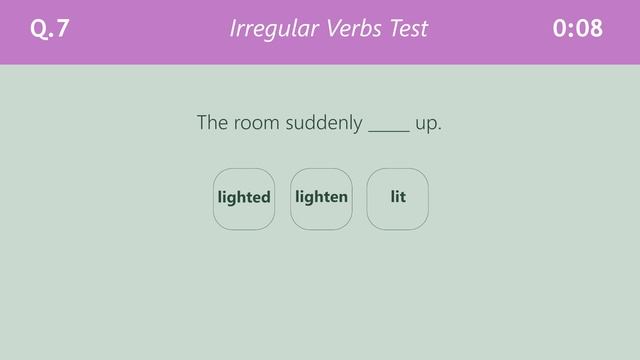 Test your knowledge of Irregular Verb - English Grammar Test смотреть онлайн