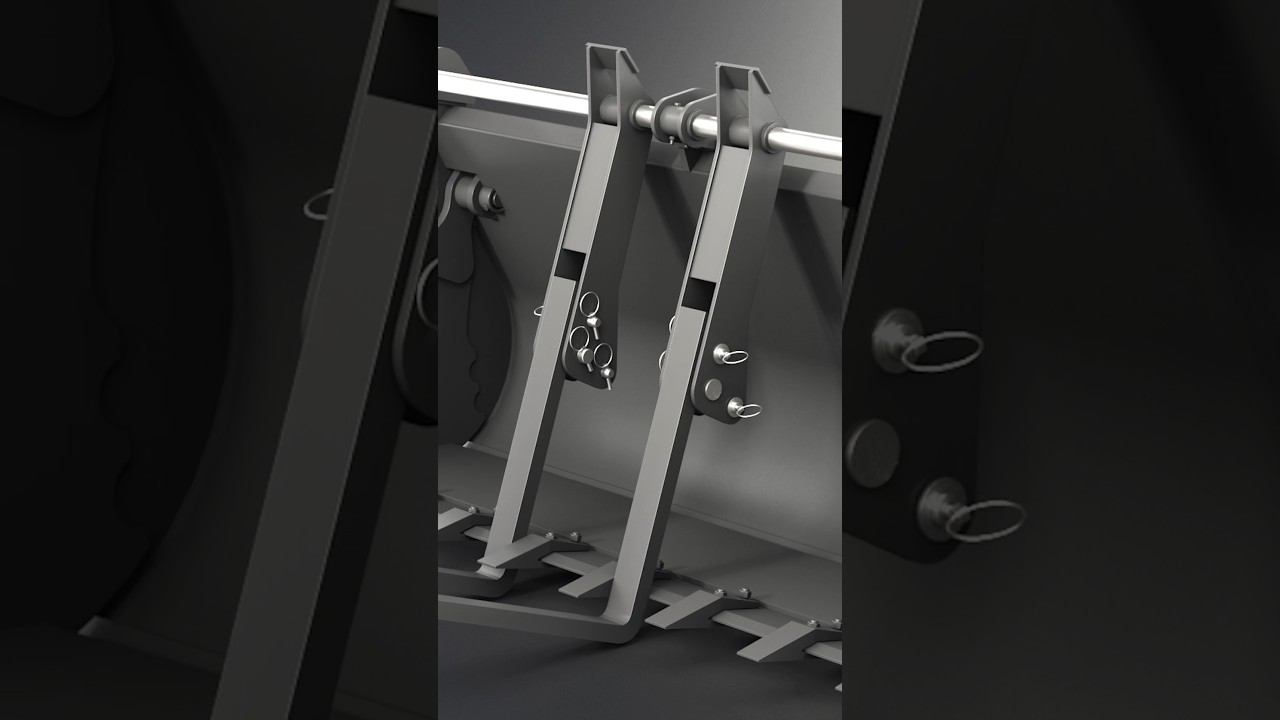 Установка откидных вил #спецтехника #экскаваторпогрузчик #откидныевилы смотреть онлайн