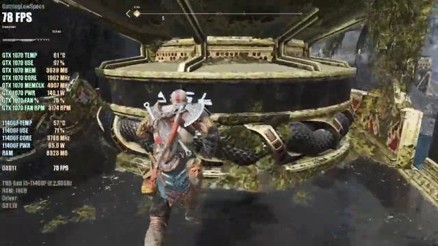 God of War - GTX 1070 - Intel i5 11400F смотреть онлайн