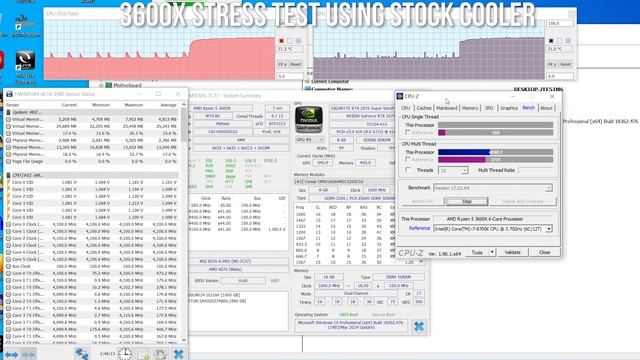Ryzen 5 3600x Stress Test using AMD stock cooler смотреть онлайн