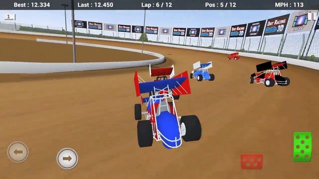Dirt Racing Mobile 3D - Full Race 1 - 410 Sprint Car Winged смотреть онлайн