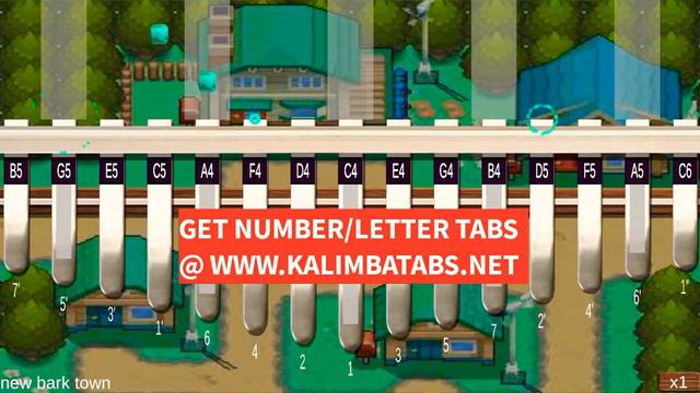 🥏 New Bark Town - #Pokemon Silver/Gold/Crystal / #Kalimba #Tutorial & #Tabs смотреть онлайн