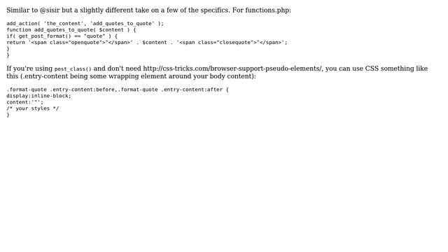 Wordpress: Filter the_content() in the Quote Post Format to Display Quotes (2 Solutions!!) смотреть онлайн
