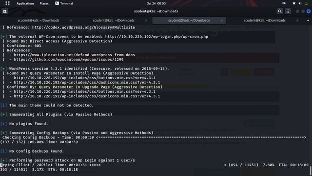 attack password Wordpress using wpscan смотреть онлайн