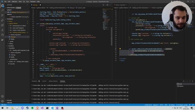 Python Folium #4 - Adding onClick Interactions смотреть онлайн