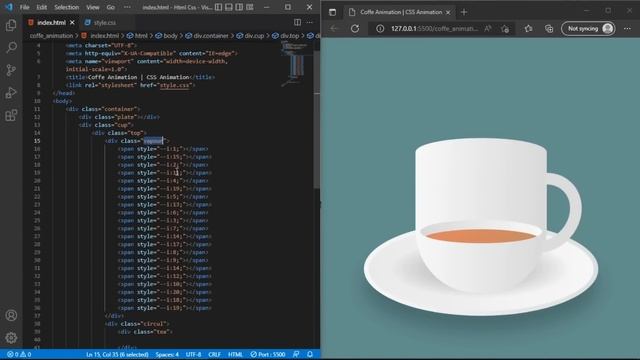 Hot Cup of Coffe Using Html CSS | @OnlineTutorialsYT @uzzbe_dls | PROGRAMING GROUP #9 day смотреть онлайн