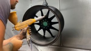 Порошковая покраска диска, в цвет графит