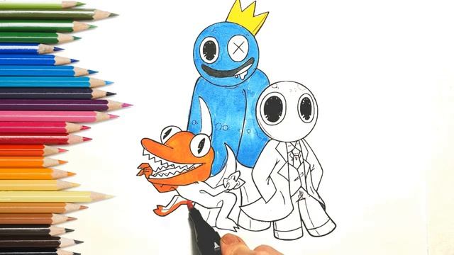 Roblox RAINBOW FRIENDS Coloring pages | How to color смотреть онлайн