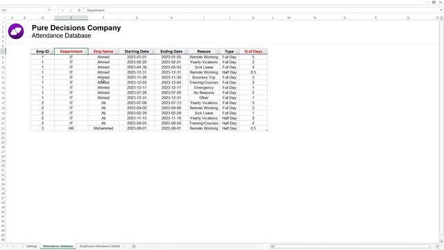 متابعة الحضور والغياب للموظفين عن طريق اكسل - Excel Attendance Tracker смотреть онлайн
