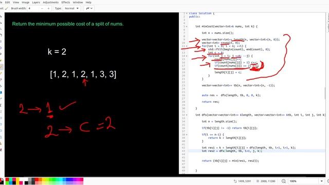 Leetcode | Weekly Contest 329 | 2547 Minimum Cost to Split an Array смотреть онлайн