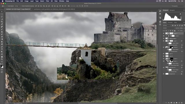 How to Create Landscape Matte Painting !! Photoshop Tutorial !! 7studio777 смотреть онлайн