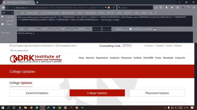SQLi Illegal mix of collations for operation 'UNION' смотреть онлайн