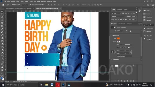 How to design trending BIRTHDAY flyer using #photoshop смотреть онлайн