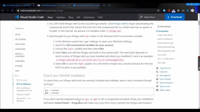 C++ Programming on Visual Studio Code смотреть онлайн