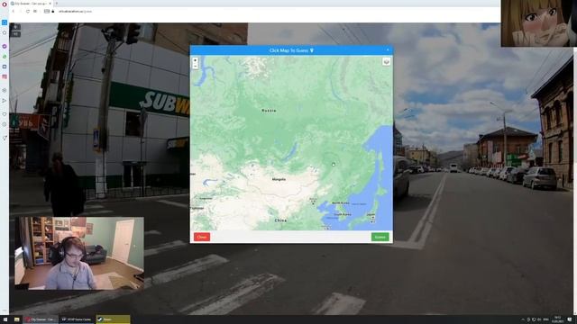 Мэддисон играет в GeoGuessr но в видео формате