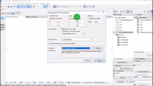 Tutorial ARCHICAD 22 Import File AUTOCAD To ARCHICAD 22 смотреть онлайн