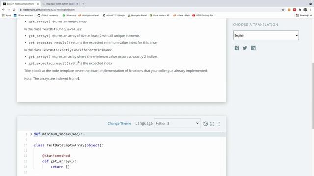 Day 27 - Testing (Writing Test Cases) With Python - HackerRank 30 Days of Code смотреть онлайн