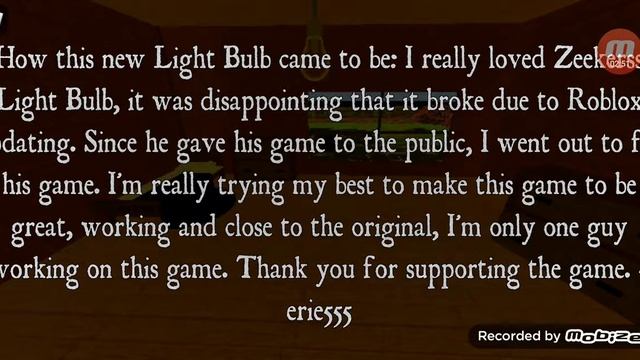 ROBLOX - Light Bulb Reimagined (TRUE ENDING!!!) смотреть онлайн