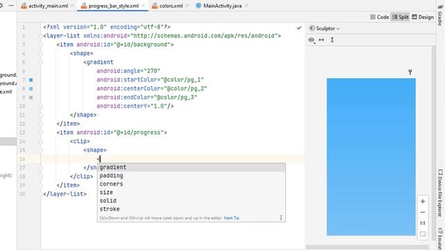 Создание игры на Android 9: Progress bar Android Studio, прогресс бар андроид. смотреть онлайн