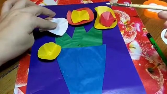 Аппликация "Подарок маме" смотреть онлайн