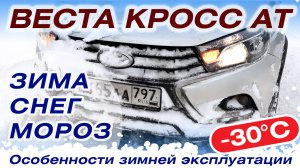 Веста АТ (вариатор). Эксплуатация зимой. Проверка снегопадами и морозами. Основные зимние недостатки