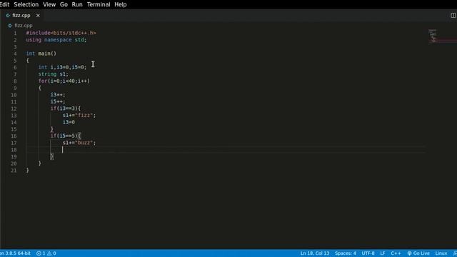 Fizz Buzz problem without using %(modulus) operator in C++ смотреть онлайн