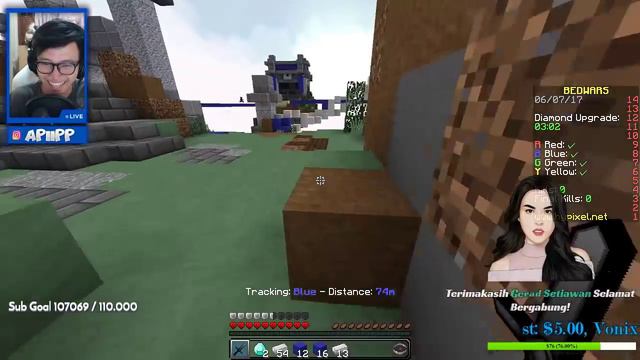 BEDWARS PAKE SKIN INI PASTI MENANG - Minecraft Bedwars Indonesia