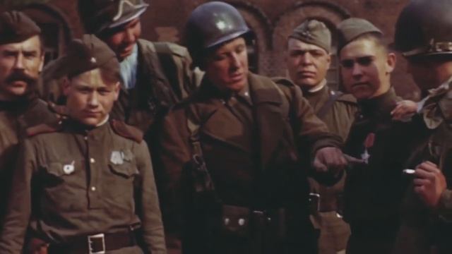 Встреча на Эльбе 25 апреля 1945. Цветная хроника смотреть онлайн