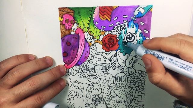 Marker Doodle - Copic 72 Set A Review (UNBOX) смотреть онлайн