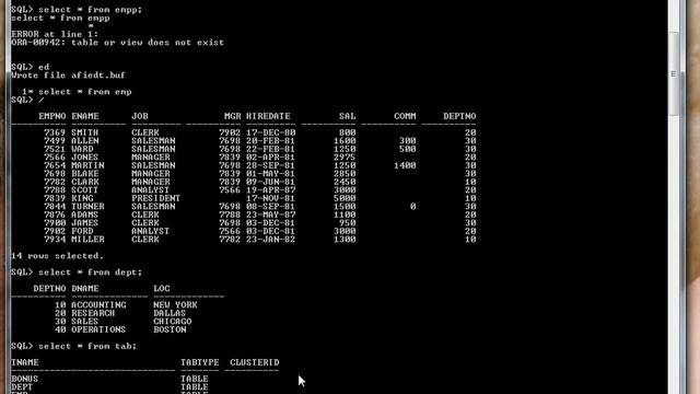 2nd CLASS ORACLE selection statements and relational operator смотреть онлайн