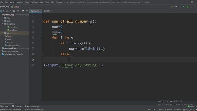 Python Program To Calculate Sum Of All Numbers Present In A String || Amazon Interview Program смотреть онлайн