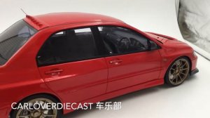 (AGU Model) Mitsubishi Lancer EVO IX resin scale 1:18 in (red)