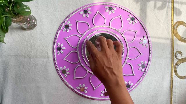 DIY Lippan Art Mirror | Mud Mirror Work | DIY Wall Hanging Indian смотреть онлайн