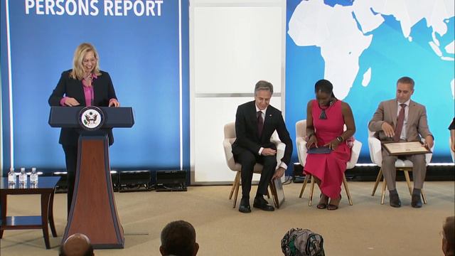 Secretary Blinken hosts the 2023 Trafficking in Persons Report Launch Ceremony смотреть онлайн