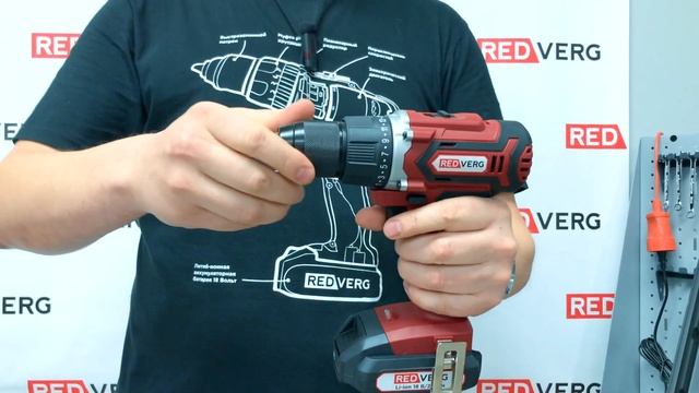 Обзор. Шуруповерт аккумуляторный RedVerg RD-S18/U смотреть онлайн