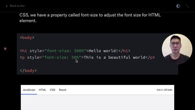 [HTML Tutorial] HTML Style - 4. Text Size смотреть онлайн